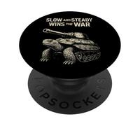 Slow and Steady Wins the War Turtle Tank PopSockets Adhesive PopGrip