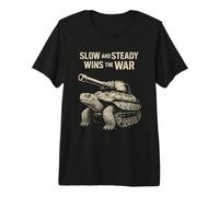 Slow and Steady Wins the War Turtle Tank Premium T-Shirt