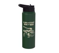 Slow and Steady Wins the War Turtle Tank Stainless Steel Insulated Water Bottle