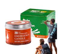 Slow Burning Smokeless Storm Candles - Candles for Power Outages - 20-30 Hours Burning Time, Multipurpose Outdoor Equipment for Camping Travel Disaster Wild Storm Readiness
