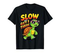 Slow But I Get There Cute Turtle Motivation for Kids T-Shirt