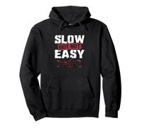 Slow But Not Easy Moto Trials Funny Motocross Enthusiasts Pullover Hoodie