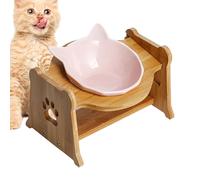 Slow Ceramic Cat Bowl 8.86 Inches High Anti Vomiting | Inclined, Ergonomic Ceramic Dish for Cats, Puppies, Small Dogs, Digestion Aid