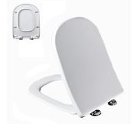 Slow Close That Will Never Loosen,Quick Removable,360° Adjustable Hinge,Easy to Install Also Clean,Thicken Urea Formaldehyde,Square,White