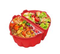 Slow Cooker Divider Insert - Oval Shape Dishwasher Safe - Reusable Silicone Slow Cook Pot Divider,for Celebration Banquet Family Gathering Party Dinner