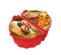 Slow Cooker Divider Liner,1 Pair Kitchen Cooking Gadget - Reusable Silicone Slow Cooker Pot Liner,for Celebration Banquet Family Gathering Party Dinner