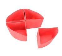 Slow Cooker Divider Liner 4 in 1 Silicone Reusable Leakproof Cooking Liner for 6 Quart Pot Multi Meal Cooking Essential Kitchen Accessory (Red)