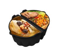 Slow Cooker Divider Liner - Fit 6-8 QT Cookware Oval Shape | Reusable Silicone Slow Cook Pot Divider - for Celebration Banquet Family Gathering Party Dinner
