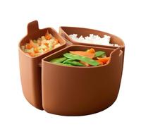 Slow Cooker Divider, Non-Stick Silicone Cooker Liner, 7.08×4.72 Inches 3-Compartment Food Grade, Cooking Accessories, Diet Meal Separation for Picky Eaters, Cook Dietary and Stews