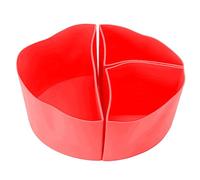 Slow Cooker Liner Silicone Cook Pot Divider Easy to Clean Reusable Durable for Home Restaurant 3 in 1 Set 6QT (Red)