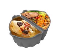 Slow Cooker Liner, Silicone Slow Cooker Divider Liners, 1 Pair Reusable Pot Divider Meat Slower Cooker Liner, Oval Shape 6-8 Qt Rice Cookware Dishwasher Safe Gadget for Housewife