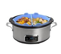 Slow Cooker Liners,1 Pair Fit 6-8 Qt Cookware Gadget | Reusable Silicone Slow Cooker Divider Insert,for Vegetable Soup Chicken Fish Shrimp Potato Tomato Family Gathering