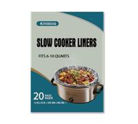 Slow Cooker Liners, 20-Pack Cooking BagsOversized Disposable Pot Liner Plastic Bags, Fits 6QT to 10QTFor Slow Cooker Cooking Tray, 14-Inch x 22-Inch, 20 Liners (20)