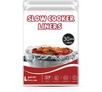 Slow Cooker Liners (30 Liners), 13" × 21" Crock Pot Liners Fit 3-8 Quarts, Disposable Cooking Bags Suitable for Oval & Round Pot, BPA Free,30 count