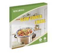 Slow Cooker Liners, 50 Count Cooking Bags Extra Large Size Disposable Pot Liners Plastic Bags, Fit 3QT to 10QT for Slow Cooker Cooking Trays, 14"x 22" (50, Extra Large)