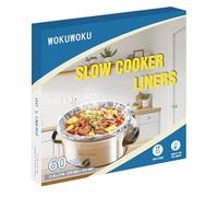 Slow Cooker Liners, 60 Count Cooking Bags Large Size Disposable Pot Liners Plastic Bags, Fit 3QT to 8QT for Slow Cooker Cooking Trays, 13"x 21" (60, Large)