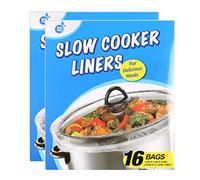 Slow Cooker Liners and Cooking Bags Large Size Fits 4-8 QT Pot, 13"x 21", BPA Free, Suitable for Oval & Round Pot (32 Liners)