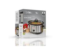 Slow Cooker Stainless Steel 3.5 L See-Through Lid Dishwasher Safe Variable Heat