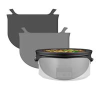 Slow Cookers, Silicone Slow Cooker Divider Reusable Slow Cooker Liners Fit 6 7 8 Quarts Leak-Proof Oval Round Pot Slow Cookers Bags 2 Pcs