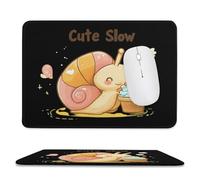 Slow Cute Snail Large Gaming Mouse Mat Soft Non-Slip Laptop Mousepad Portable Square Desk Pad for Office Home Work