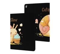 Slow Cute Snail Printed Tablet Cases Compatible with iPad Series Slim Trifold Stand Protective Cover