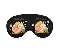 Slow Cute Snail Soft Sleep Mask for Light Blocking Breathable Sleeping Masks Travel Eye Shade Cover with Adjustable Strap
