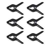 Slow Dolphin Heavy Duty Spring Clamps Clip 4.5 Inch for Muslin/Paper Photo Studio Backdrops Background-6 Pack(Black)