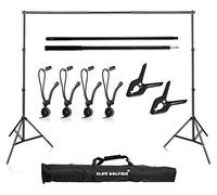 SLOW DOLPHIN Photo Video Studio 10x7ft(WxH) Adjustable Backdrop Support System Kit Background Stand with Carry Bag