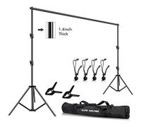 Slow Dolphin Photo Video Studio 12ft (W) x 10ft (H) Heavy Duty Adjustable Photography Backdrop Stand Background Support System Kit with Carry Bag