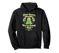 Slow Down Breathe You’re Doing Fine Mental Health Awareness Pullover Hoodie