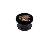 Slow Down Genius Turtle Humorous Cartoon PopSockets Adhesive PopGrip