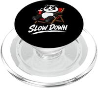 Slow Down Panda Funny Relaxed Animal Mascot PopSockets PopGrip for MagSafe