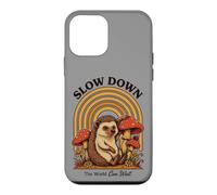 Slow Down The World Can Wait - Retro Hedgehog Mushroom Case for iPhone 12 mini