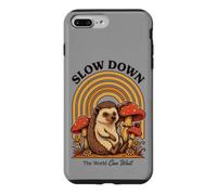 Slow Down The World Can Wait - Retro Hedgehog Mushroom Case for iPhone 7 Plus/8 Plus