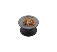 Slow Down The World Can Wait - Retro Hedgehog Mushroom PopSockets Adhesive PopGrip
