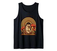 Slow Down The World Can Wait - Retro Hedgehog Mushroom Tank Top