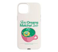 Slow Dreams Matcha Club Aesthetic Retro Green Tea Lover Case for iPhone 15 Plus