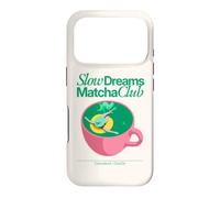 Slow Dreams Matcha Club Aesthetic Retro Green Tea Lover Case for iPhone 17 Pro