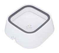 Slow Drinking Water Bowl of the Dog, Easy Splash Proof Cleaning Prevent Slow Water Power Supply for Animals (White)