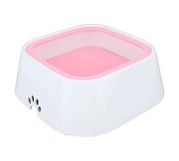Slow Drinking Water Bowl of the Dog, Easy Splash Proof Cleaning Prevent Slow Water Power Supply for Animals (Roseate)
