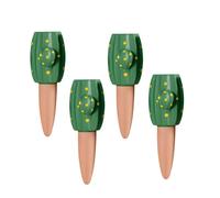 Slow Drip Watering Spikes - 4pcs Automatic Terracotta Watering Spikes | Colorful Plant Watering Devices | Sellf Watering Spikes For Outdoor, Indoor Plants, Wine Bottle