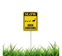 Slow Duck Crossing Sign With Stakes 12 x 16 inch