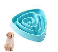 Slow Eat Dog Bowl - Non Slip Slow Food Bowl, Slow Feeder Bowl for Dogs | Triangular Portable Anti-Choking Pet Bowl, Drinking Water Bowl for Breeds