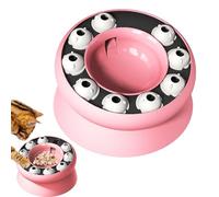 Slow Eating Cat Bowl - Rotating Bowl for Wet Food, Interactive Food Toy Against Loops Dry Food for Indoors Outdoors On the Go