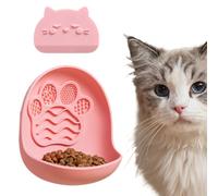 Slow Eating Cat Bowl Silicone Suction Cup Wide Mouth