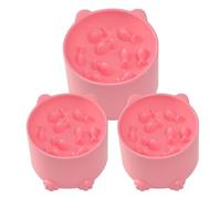 Slow Eating Cat Food Bowl - 3 Anti-Slip Pet Water Bowls | Spill-Proof Puppy Feeding Bowls | Neck Protection Food Bowl | Safe Pet Supplies For Flat Faced Cats, Protect Cat's Spine, Stress, Back