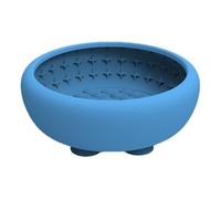 Slow Eating Dog Bowl - Silicone Non Slip Feeding Station, Puzzle Lick Pad | Food Grade 18x18x7cm Blue Purple Anti Spill Textured For Wet Food Water Snacks Mental Stimulation Boredom Relief Pup