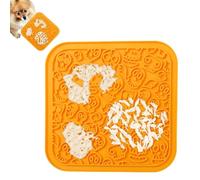 Slow Eating Pad - Skeleton Design Licking Mat Slow Feeder,Non-Slip Food-Safe Silicone Cat Treat Pad with Suction Cups for Boredom, to Keep Them Busy