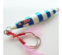 Slow Fall Jig Jigging Lure luminescent - Bass/Cod Fishing Lure (120 Gram, BLUE GLOW)