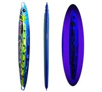 Slow Falling JIg Bait Fishing UV Jig 3D Print Angler 60g 80g 120g 150g 200g 250g Metal Hard Bait Sinking Jigging Pesca Bait Sinking Lures(Green-UV,150g-1pcs)